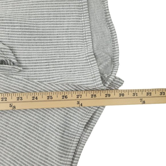 Caution To The Wind Striped Romper M Tie Front Shorts Tank Sleeveless Boho Gray - Picture 10 of 16